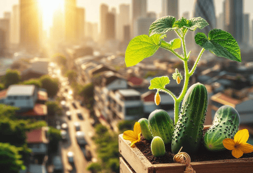 Plantar pepinos en un huerto urbano paso a paso